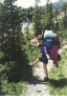 Patti gets kick outta hiking.JPG (41328 bytes)